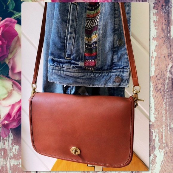 VINTAGE COACH BRITISH TAN CONVERTIBLE CLUTCH CROSSBODY BAG 9635 - Picture 7 of 16